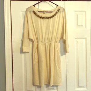 Quarter sleeve sweater dress